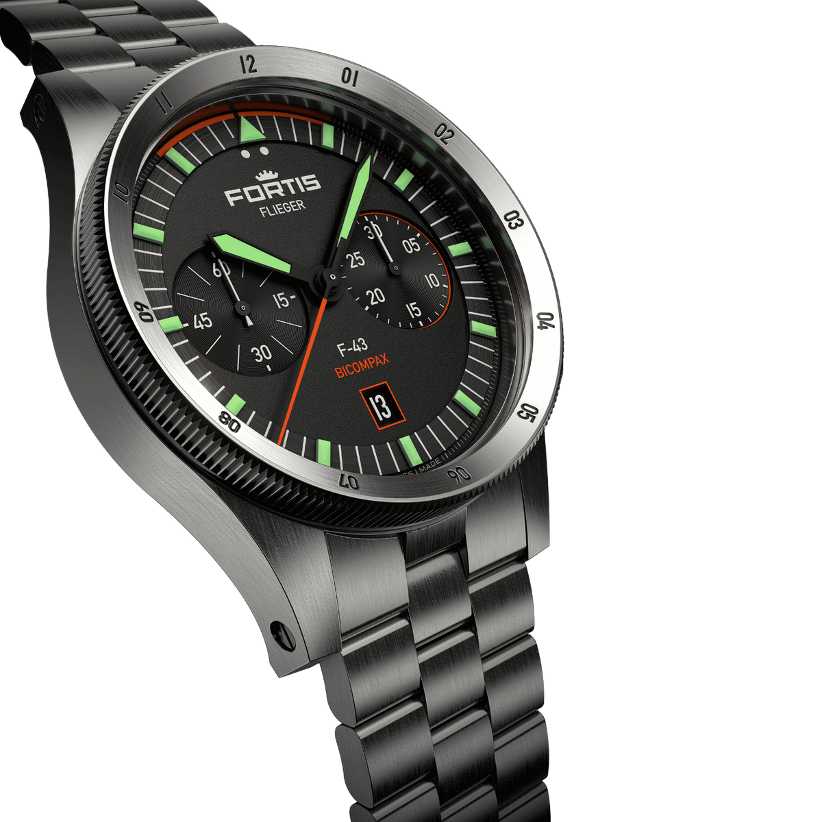 Flieger F-43 Bicompax  Original BB / noncrown